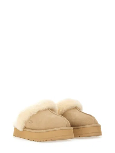 Ugg Suede  Shearling Mules In Multi