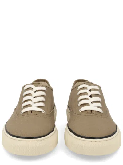 Jacquemus Cotton Low-top Sneakers With Embroidered Logo In Brown