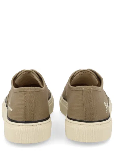 Jacquemus Cotton Low-top Sneakers With Embroidered Logo In Brown