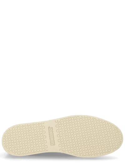 Jacquemus Cotton Low-top Sneakers With Embroidered Logo In Brown