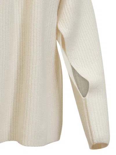 Loulou Studio Kawa Knit Pullover In White