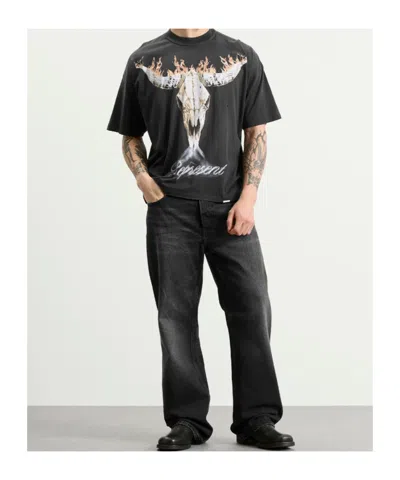 Represent Mens Stained Black British Cowboys Graphic-print Cotton-blend T-shirt In Black