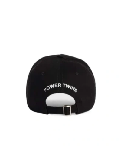 Dsquared2 Logo-printed Distressed Baseball Cap In Black