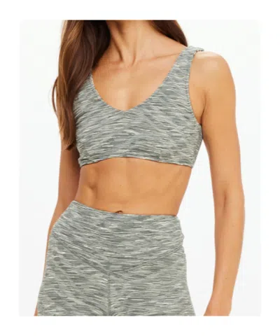 The Upside Reversible Patterned Bra In Green