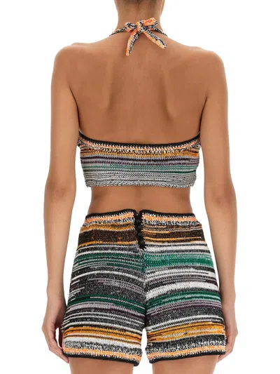 Miista Halterneck Cropped Top In Multi
