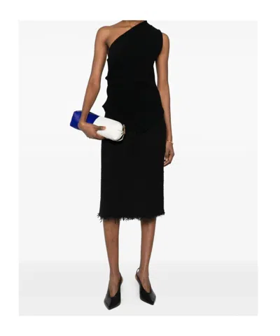 Rohe One Shoulder Drape Top In Black