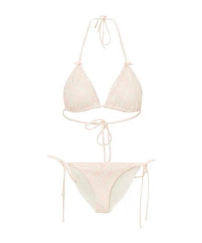Loveshackfancy Harbor Tie-side Bikini In Neutral
