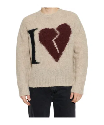 Allsaints Broken-heart Sweater In Brown