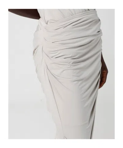 Entire Studios Draped Maxi Skirt In White