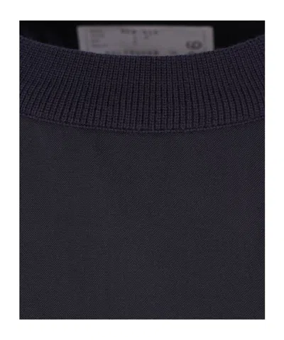 Sacai Flap-pocket T-shirt In Blue