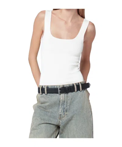 Entire Studios Squared Neck Top In White
