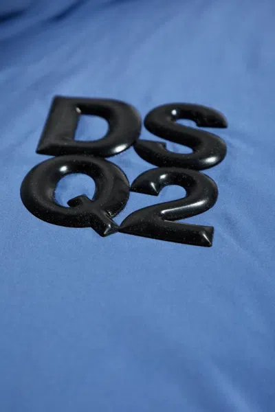 Dsquared2 Turtleneck Down Jacket In Blue