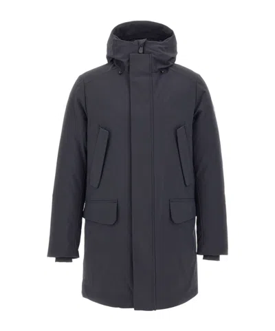 Save The Duck Functional Long-sleeve Jacket With Hood In Blue