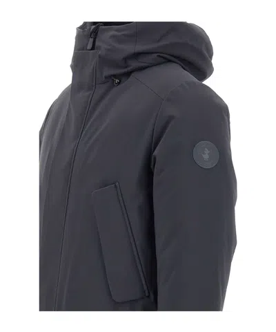 Save The Duck Functional Long-sleeve Jacket With Hood In Blue