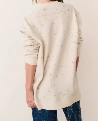 Loveshackfancy Mar Wool Celestial Jacquard Cardigan In Neutral
