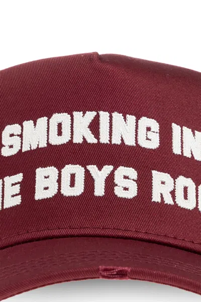 Dsquared2 College Distressed Baseball Cap In Red