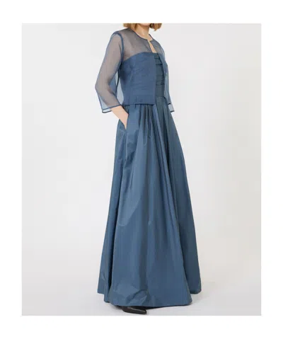 Max Mara Boxy Sheer Jacket In Blue