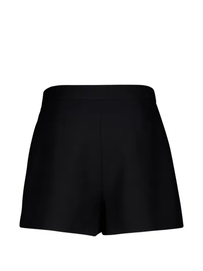Valentino Vlogo Signature Wool And Silk Shorts In Black