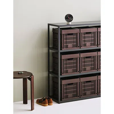 Hay Umber Brown Rey Solid-wool Stool In Brown