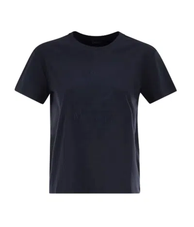 Max Mara Navy Blue Crew Neck T-shirt In Navy Blue