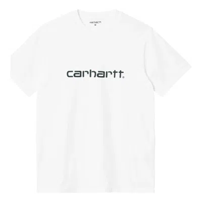 Carhartt Cotton T-shirt With Logo And Crew Neck In White