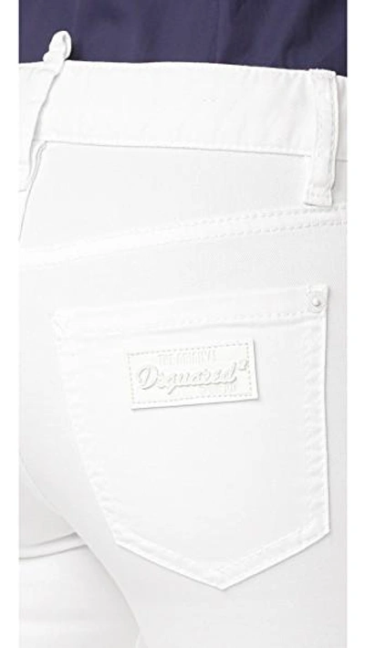 Shop Dsquared2 Twiggy Cropped Jeans In White