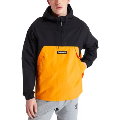 Timberland Pullover Windbreaker Jacket 'black Cheddar' In Multi
