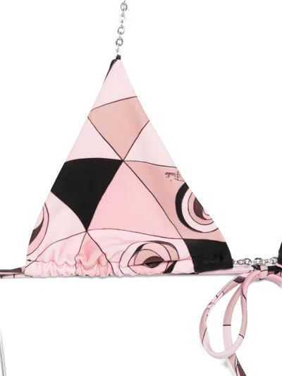 Pucci Triangle-cup Bikini Top In Pink
