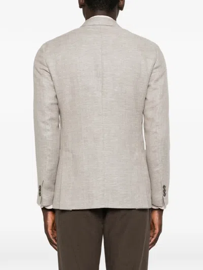 Lardini Flap-pocket Blazer In Neutral