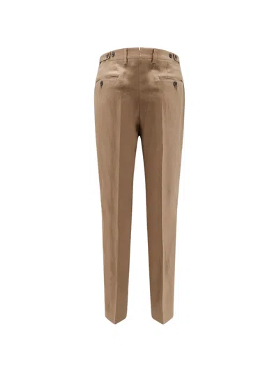 Corneliani Buttoned Trousers In Brown