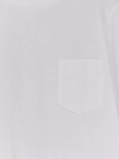 Sacai Short Sleeve Top Chest Pocket Pleated Back In White