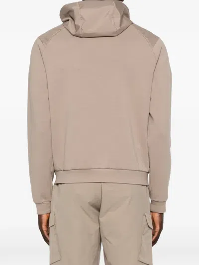 Herno Polyester Hooded Zip Jacket In Neutral