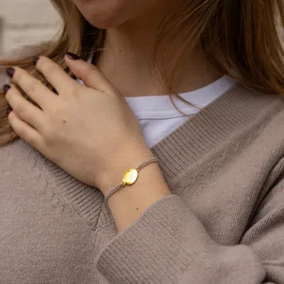 Dower & Hall Engravable Disc Story Bracelet In Pattern