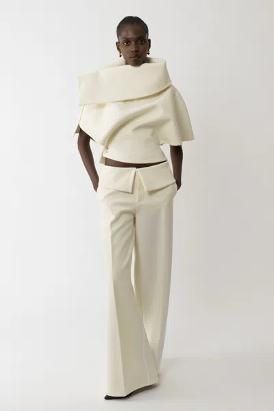 Arakii Structured Pants In White