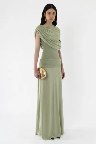 Arakii Mela Knitted Dress In Green