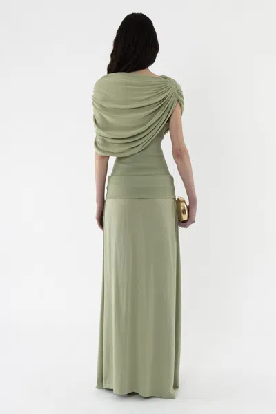 Arakii Mela Knitted Dress In Green
