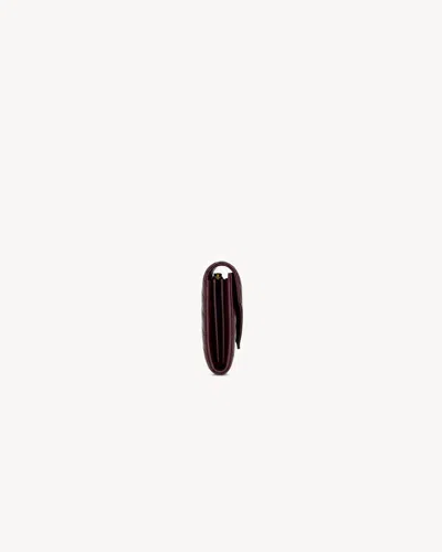 Saint Laurent Monogram Envelope Wallet In Brown