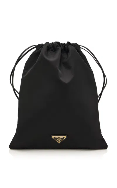 Prada Wish Re-nylon Drawstring Pouch In Black