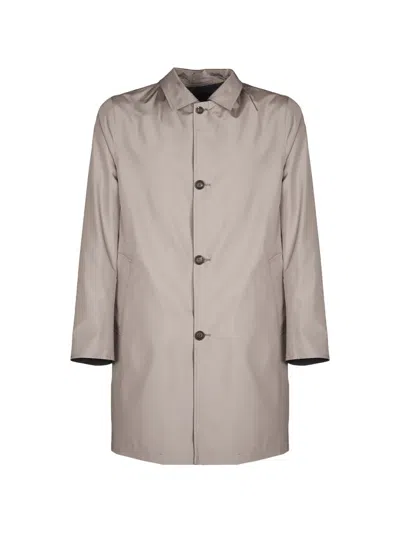 Kired Button-up Coat In Black
