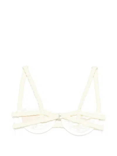 Isa Boulder Weave Strap Bikini Top In Multi