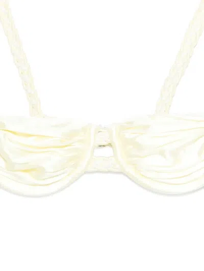 Isa Boulder Weave Strap Bikini Top In Multi