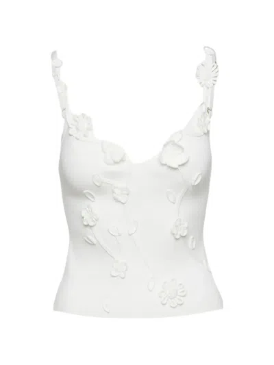 Cult Gaia Emiliana Applique Top In White