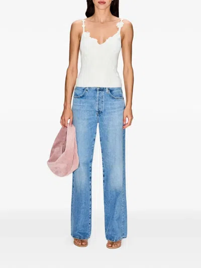 Cult Gaia Emiliana Applique Top In White