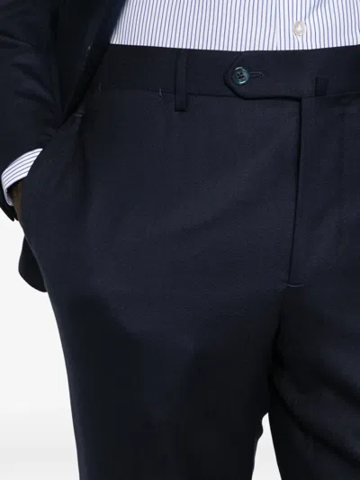 Isaia Buttoned-front Suit In Black