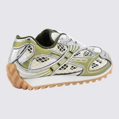 Bottega Veneta Orbit Metallic Net Runner Sneakers In Limone