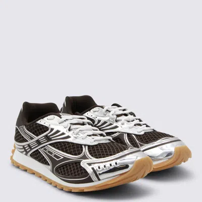 Bottega Veneta Men Fondant And Silver Technical Fabric And Mesh Orbit Sneakers In Multi
