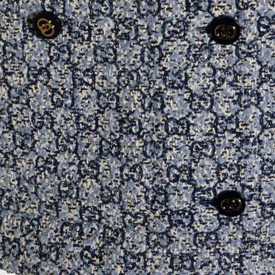 Gucci Button Patterned Vest In Blue