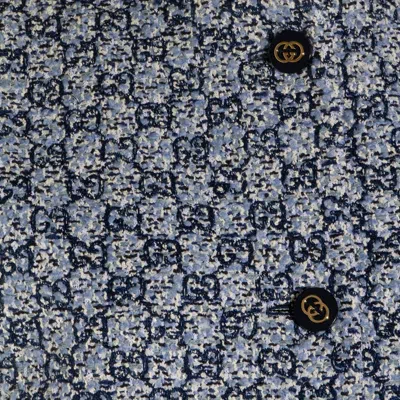 Gucci Button Patterned Vest In Blue