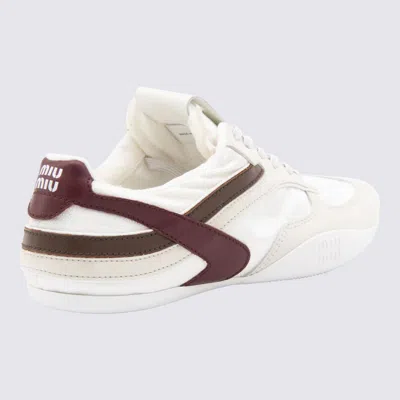 Miu Miu Women Two-tone Tech Fabric And Suede Gymnasium Sneakers In Multi