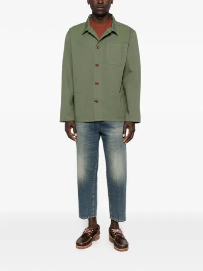 Uskees Button Pocket Jacket In Green